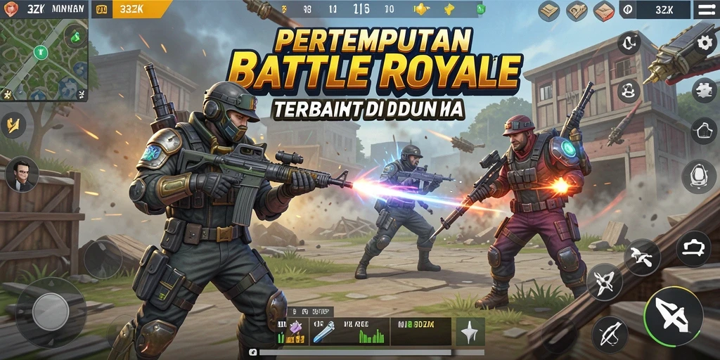 Tangkapan layar gameplay 33ZK yang menggambarkan aksi pertempuran sengit.