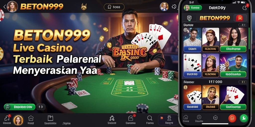 Tampilan menarik dari gameplay Live Casino di BETON999.