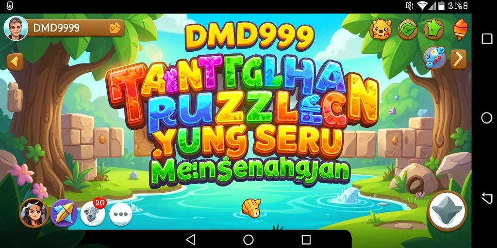 Screenshot DMD999 menunjukkan gameplay menarik dari tantangan Puzzle.