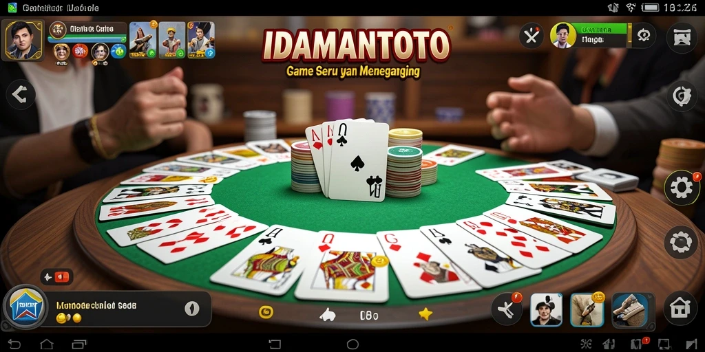 Screenshot utama gameplay Gaple IDAMANTOTO yang seru.