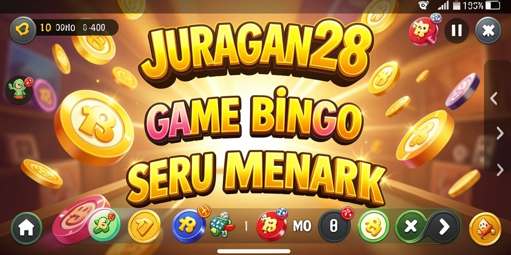 Screenshot gameplay JURAGAN28 yang menampilkan suasana Bingo yang seru.