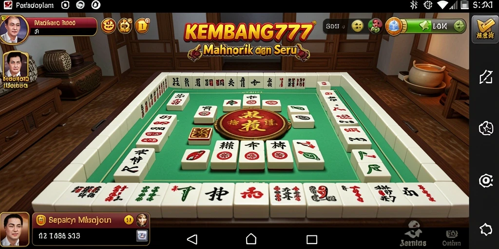 Screenshot KEMBANG777 menampilkan gameplay Mahjong yang seru dan mendebarkan.
