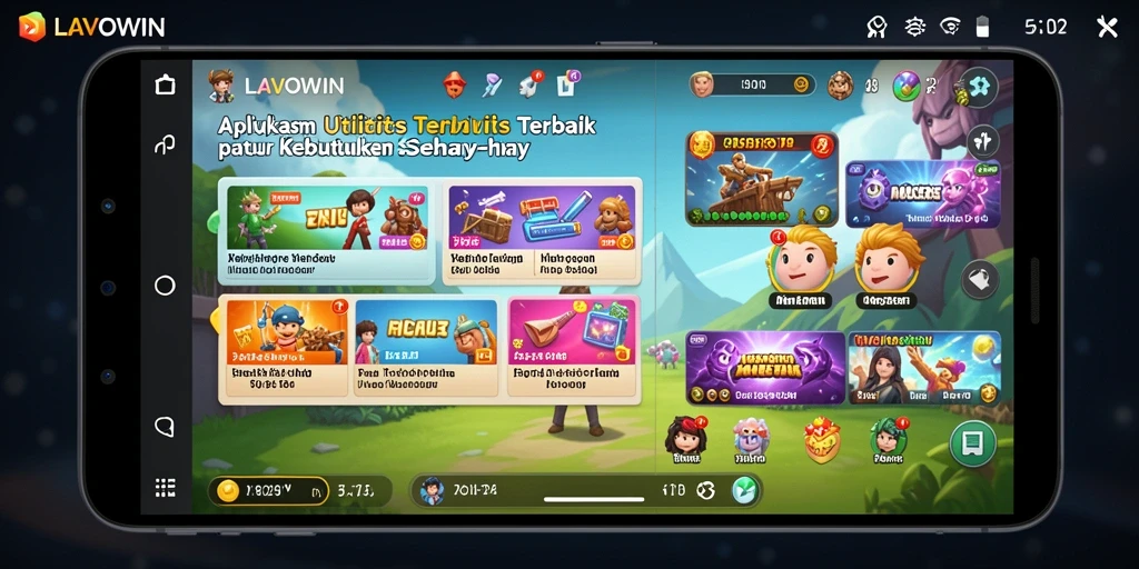 Tangkapan layar LAVOWIN menunjukkan antarmuka aplikasi yang sederhana dan fungsional.