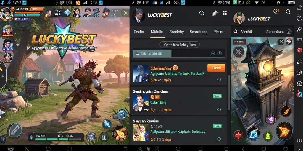 Screenshot utama LUCKYBEST menampilkan fitur pengelolaan tugas.