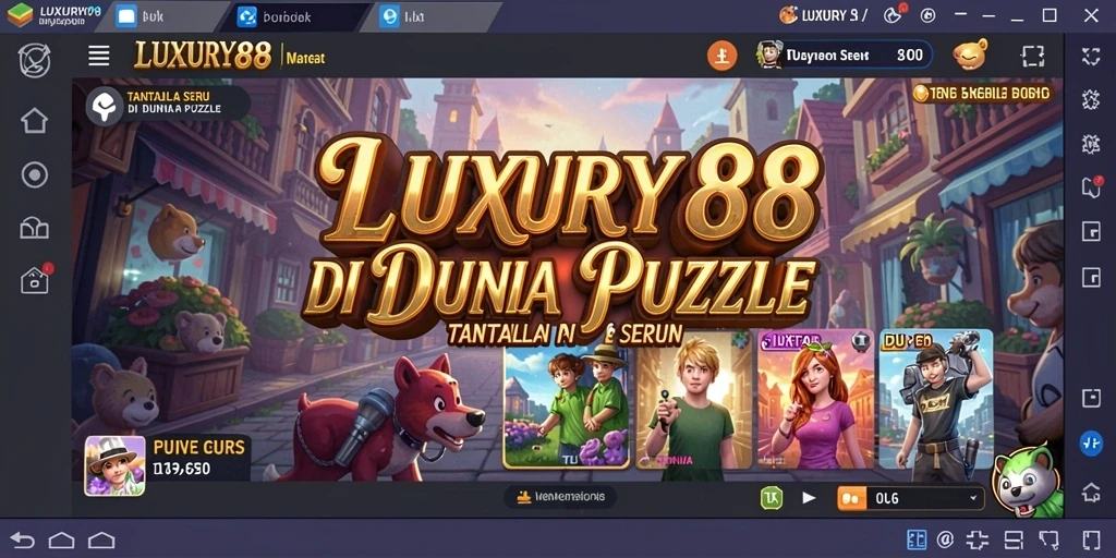 Screenshot gameplay LUXURY88 menampilkan berbagai teka-teki menantang.