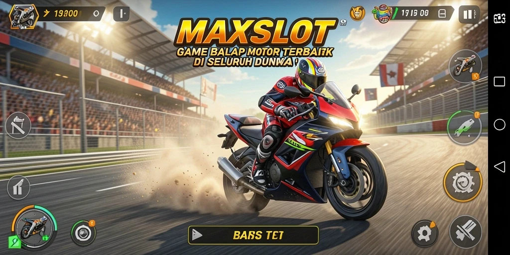 Gameplay seru balapan motor di MAXSLOT
