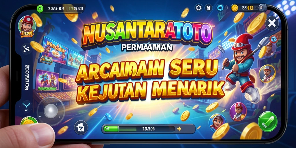 Tampilan gameplay seru dan berwarna dari NUSANTARATOTO.