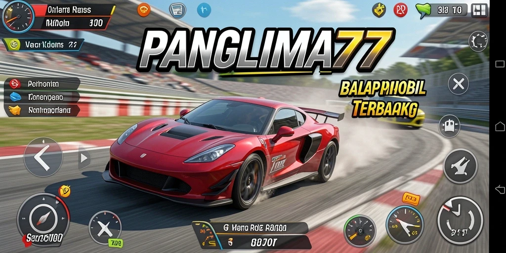 Gameplay seru dalam PANGLIMA77 menunjukkan kecepatan dan ketegangan balapan.