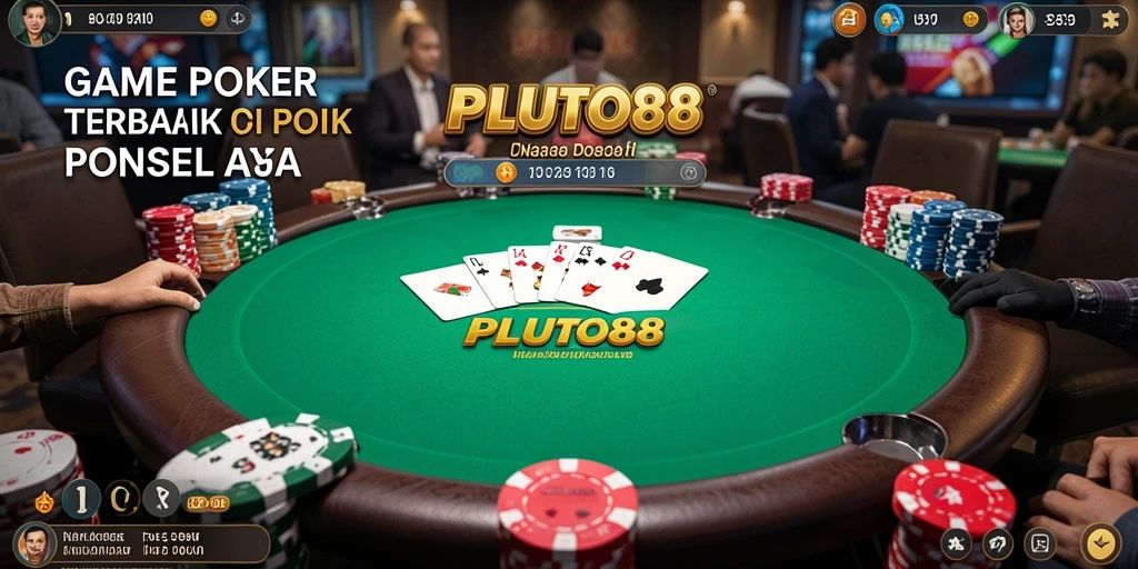 Tampilan menarik dari gameplay Poker di PLUTO88.