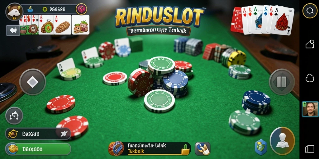 Screenshot gameplay RINDUSLOT yang menunjukkan serunya bermain Gaple.