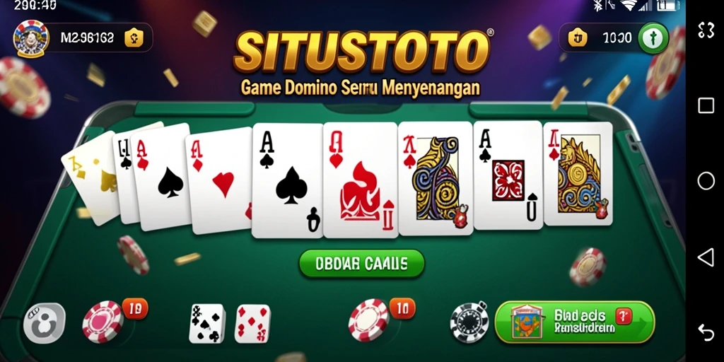 Tampilan gameplay yang menarik dari SITUSTOTO dengan kartu domino.